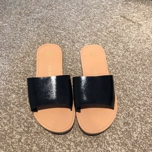 Black Slide Sandals